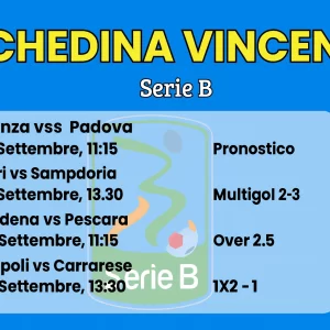 Schedina Vincente – Serie B 27-28 Settembre 2025