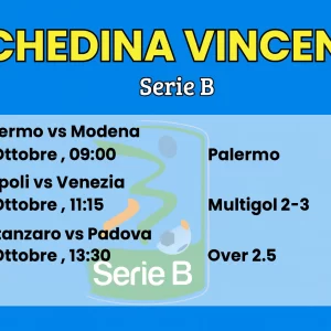 Schedina Vincente – Serie B 19 Ottobre 2025